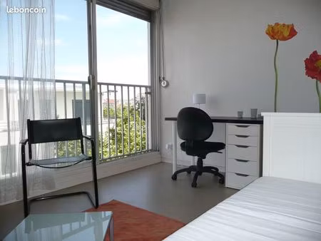 studio meuble + parking proche hopitaux fac medecine 8eme