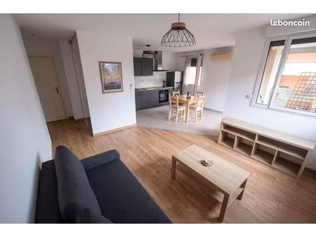 t3 57m² meublé avec balcon et parking - toulouse ponts-jumeaux