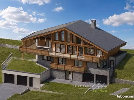 terrain constructible vaujany 490m² avec permis chalet 262m² vue panoramique