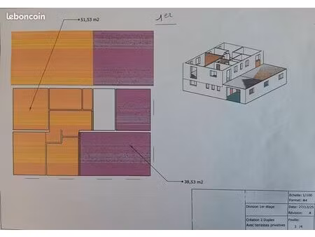 duplex 3 pièces 77 m²