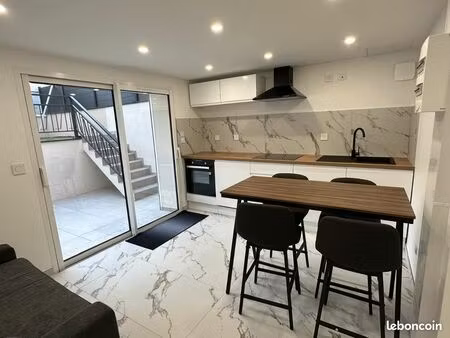 t2 meublé neuf avec terrasse et jardin