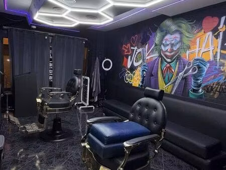 barber shop / fonds de commerce salon de coiffure - design unique - près à travailler