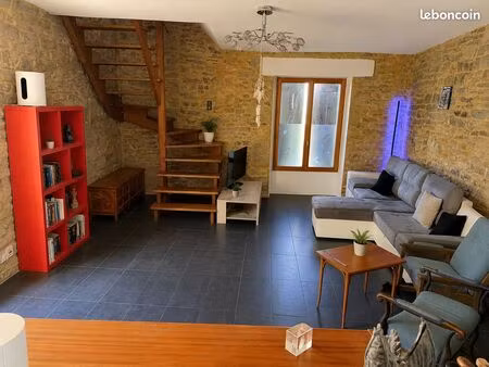 maison de charme en pierre 3ch jardin avec fruitiers