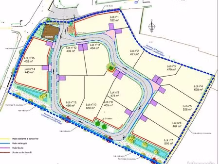 terrain 464 m² villedieu les poeles