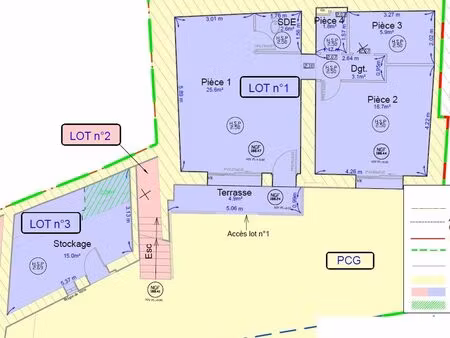 neyron – appartement t2 en cours d’achèvement – 56 m² carrez + local 17.2 m² + terrasse 5m