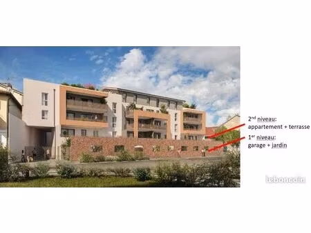 magnifique t3 neuf comme une petite maison de ville – centre ville - chazelles-sur-lyon