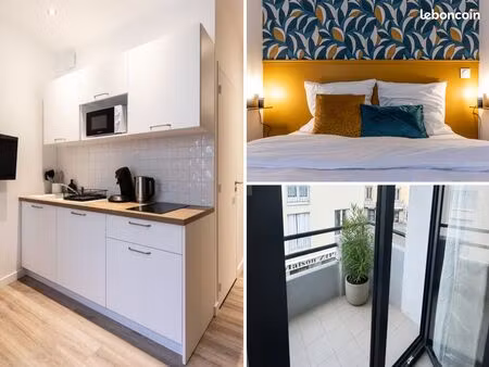 t2 meublé 24 m² avec balcon – rénové 2023 – cours fauriel