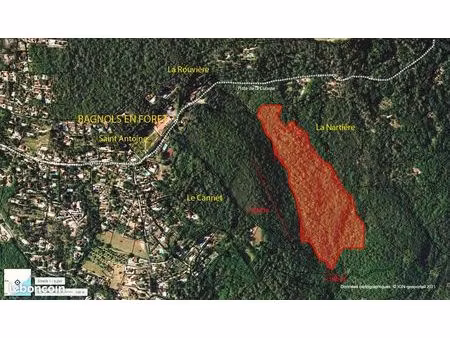 terrain de loisirs non constructible de + 6 6 ha bagnols-en-forêt 83 var