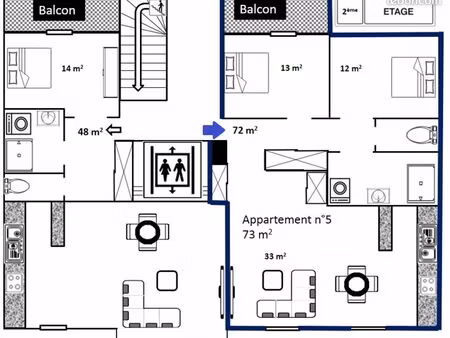 appartement f3 – 73m2 – av. blies sarreguemines