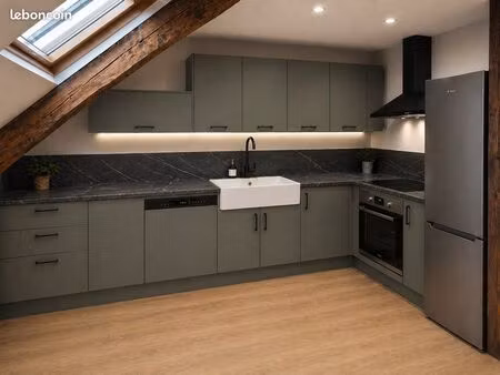 t3 meublé neuf avec beaux volumes - centre savenay