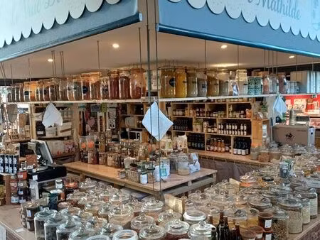 commerce emplacement banc sur marché couvert