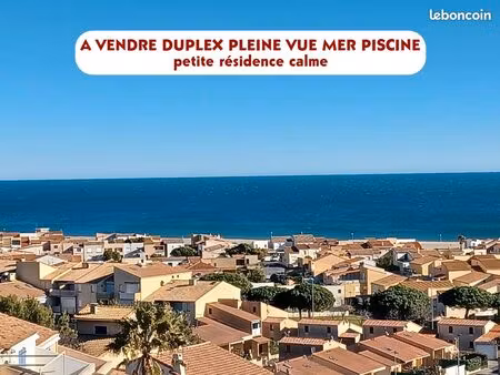 les terrasses du soleil pleine vue mer piscine duplex plage 300m