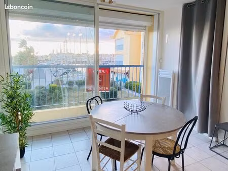 appartement t2 avec cabine - belle vue sur le port