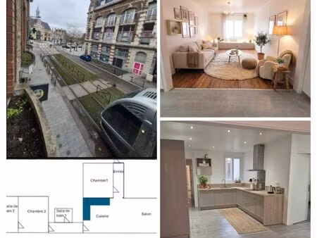 t3 69 m² – 2 chambres – 2 salles de bain – gare