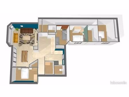 t5 meublé d'exception 150m² - 4 chambres  2 balcons - vue opéra - hyper-centre lille (gran
