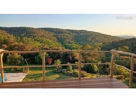 maison avec vue panoramique  piscine & studio indépendant – calme  nature et intimité au c