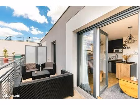 t3 récent (2021) - vert galant villepinte terrasse 13m²