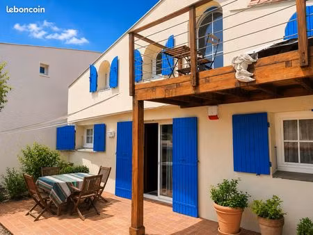 maison de pêcheur rénovée – vue étang salé & canigou – terrasse  parking  proche mer