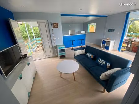 villa f3 tout confort à sainte anne jardin  terrasse  wifi inclus-dispo juillet 2026