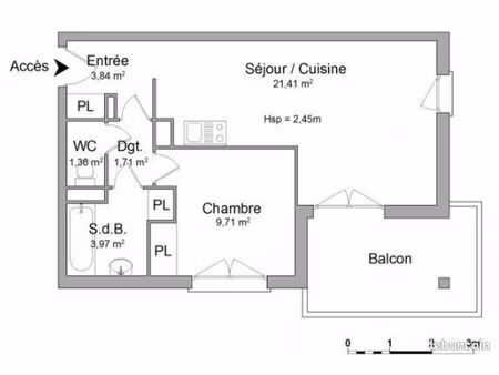 appartement t2 proximité des facs – ecoles d’infirmières – hôpital de girac