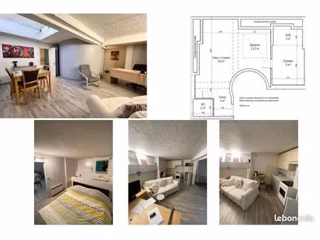 2 pièces libre pour logement location et/ou activité professionnelle