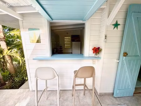 maison f2 meublee de 50m2 avec piscine citerne wifi parking