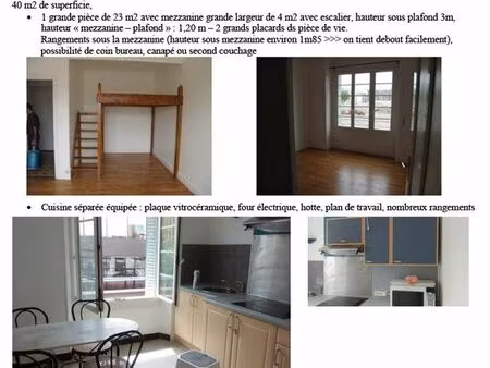 appartement à louer t1 bis quartier de bonne disponible vers le 22 juin