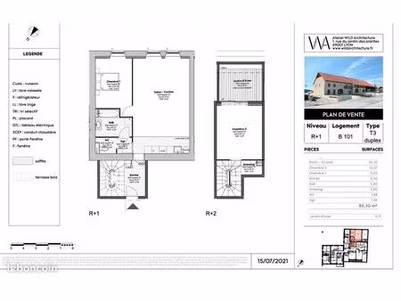 appartement 3 pièces 85 m²