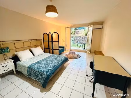 studio t1 meublé avec jardin
