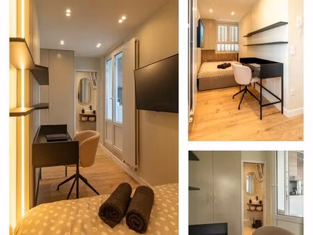 charmant studio meublé rénové récemment avec terrasse & vue tour eiffel?