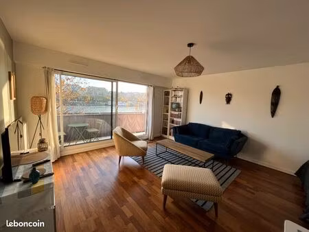 location appartement meublé 2 pièces - 51m2 - courbevoie gare d'asnières - vue sur seine -