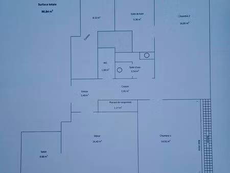 appartement grand 3 pièces hyper centre vernon