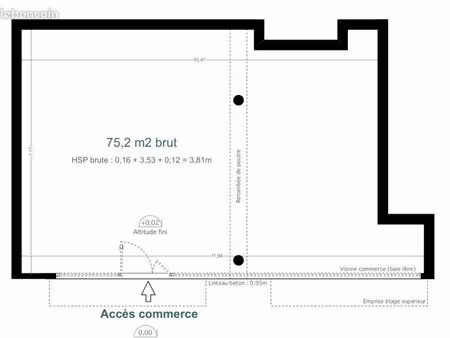 local commercial 76 m²