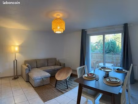 t3 meublé neuf – 63m² – balcon – parking – proche frontière