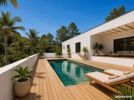 villa contemporaine neuve avec piscine la planette / le poux de fontane