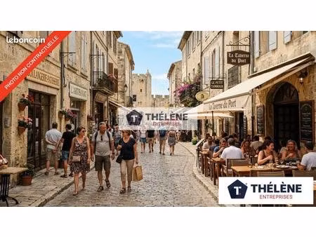 fonds de commerce  murs commerciaux  restauration 93 m² aigues mortes