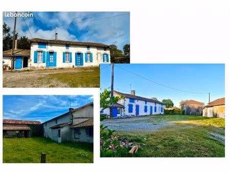 79200 lageon longere poitevine avec 400 m2 dependances et 7000 m2 terrains