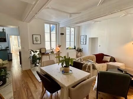 t2 bis de charme 65m² - hyper-centre rouen - dpe c - calme absolu