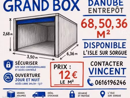 box à louer l’isle sur sorgue