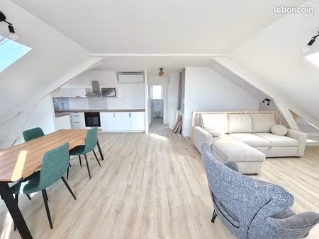 t3 meublé 80 m² – vue panoramique – clim réversible – limoges centre