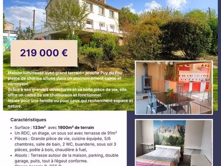 maison 8 pièces · 133 m² à 15mn du puy du fou