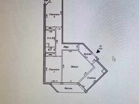 levallois rivay-edouard vaillant-2 chambres-balcon-parking