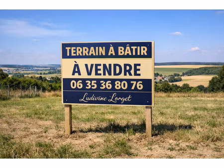 terrain à bâtir à vendre de 2 590 00 m² proche de soissons (02) 15min au sud - façade 36m-