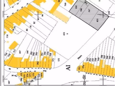 grand terrain constructible 1600 m² proche gare et centre-ville