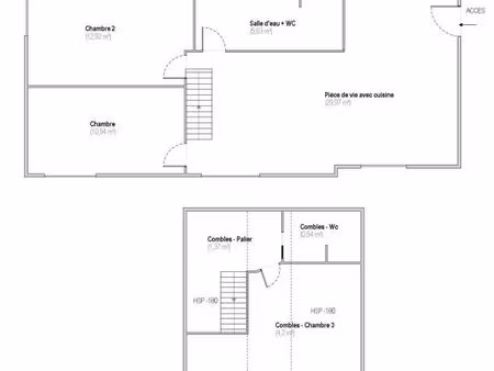 duplex 65m² – terrasse 25m² – 3 ch - place parking – clim (francheville / lyon 5)