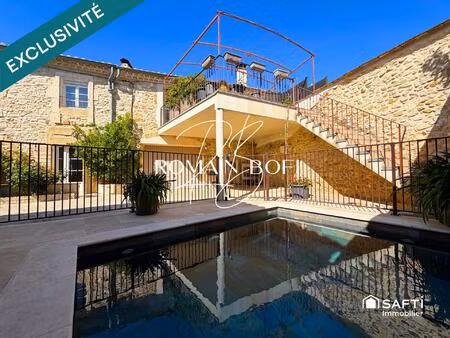 maison de village 4 pièces de 124m2 avec cour garage et piscine