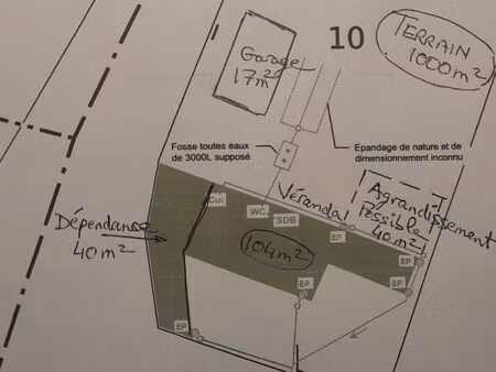 maison de 5 pièces sur 1000m2 avec prêt vendeur de 30000 sans intérêts