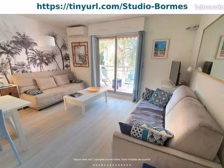studio meublé 3 * pour saisonnier  dispo entre le 31/10/2026 et le 27/03/2027  à bormes : 