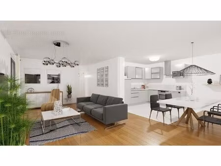 appartement t3 avec loggia - louvres - quartier de la gare - 61m² -