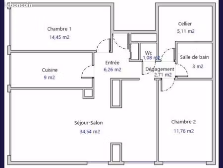 apparemment 87m2